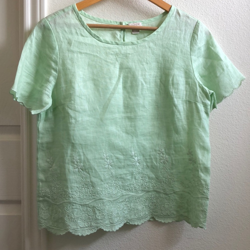 100% Linen Embroidered Blouse